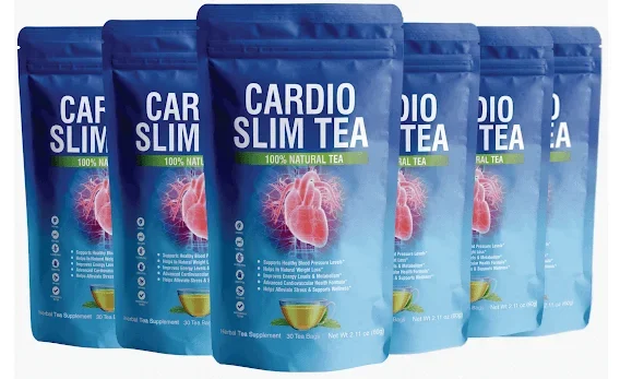CardioSlimTea blue herbal tea supplement pouches